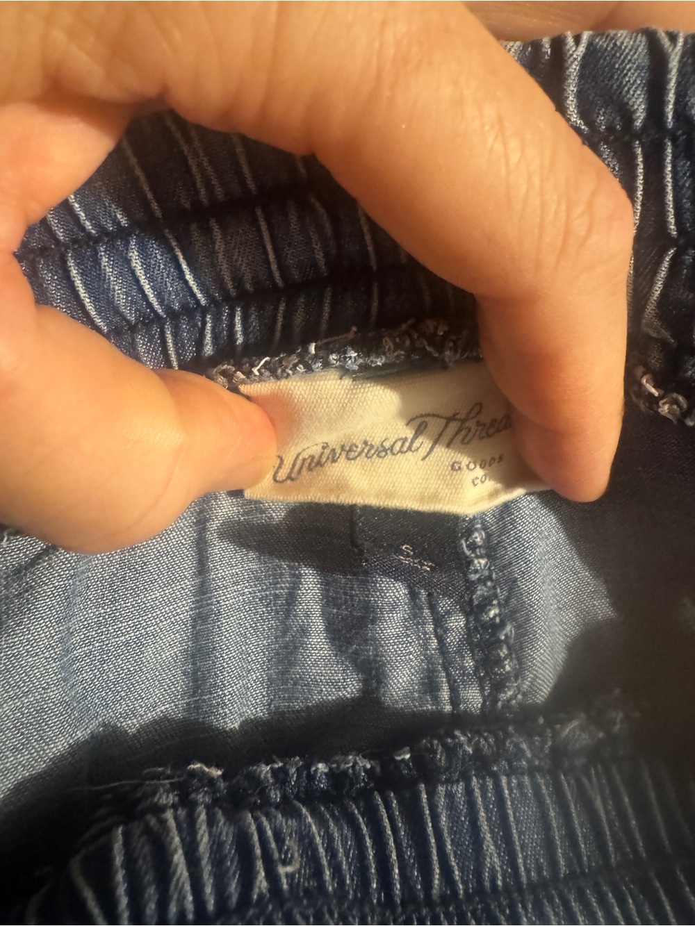 Universal Thread Light Blue Denim-Style Drawstring Shorts - Picture 2 of 3